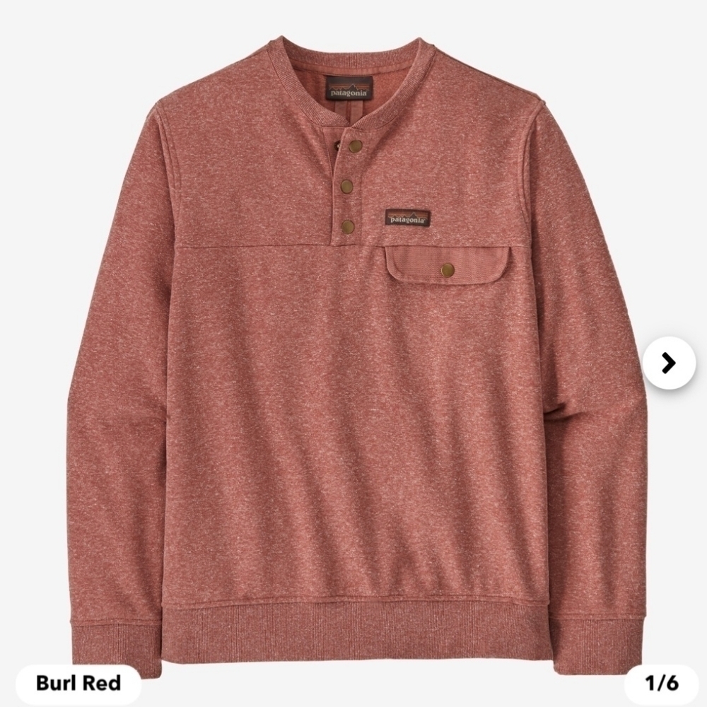 Women's Patagonia Hemp Pullover Sweatshirt NWT Size Medium Burl Red NEW REI - Picture 4 of 6
